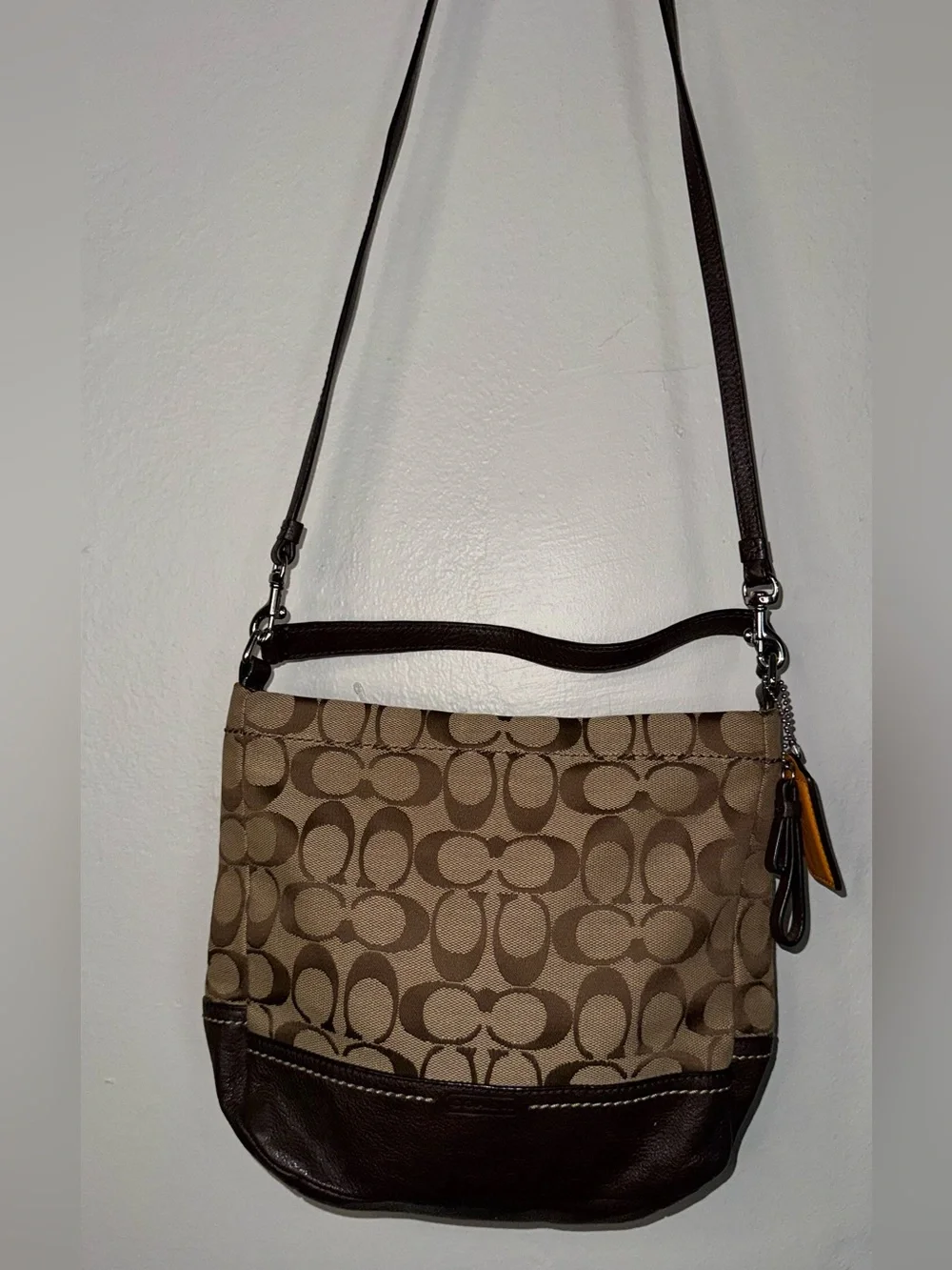 Y2K Coach Signature Canvas Convertible Crossbody Bag